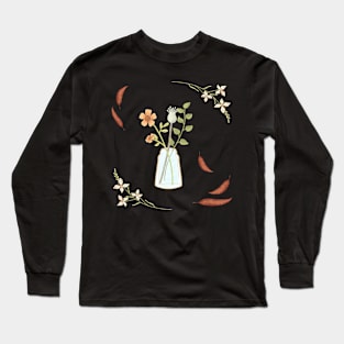 Autumn flowers and leaves Long Sleeve T-Shirt